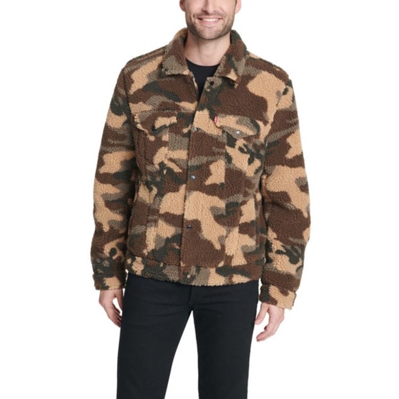 Levi's Other - 🎄HOLIDAY DEALS🎄 NEW Levi's Camouflage Sherpa Trucker Men's Jacket Medium